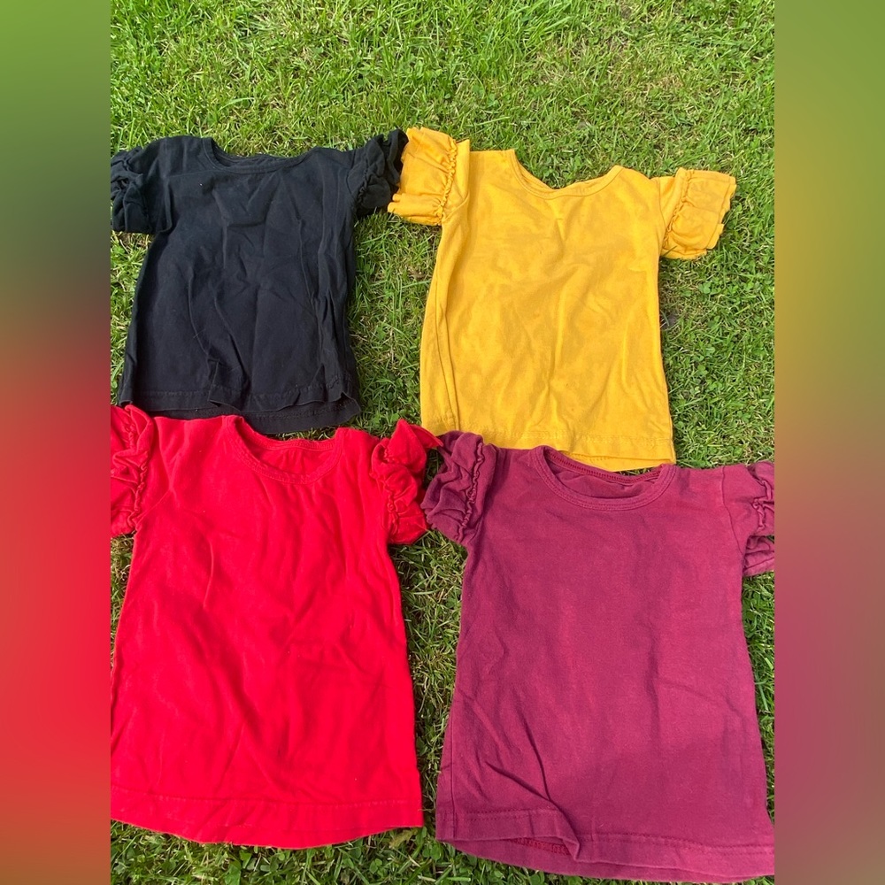 Handmade shirts with ruffle sleeves size 2t